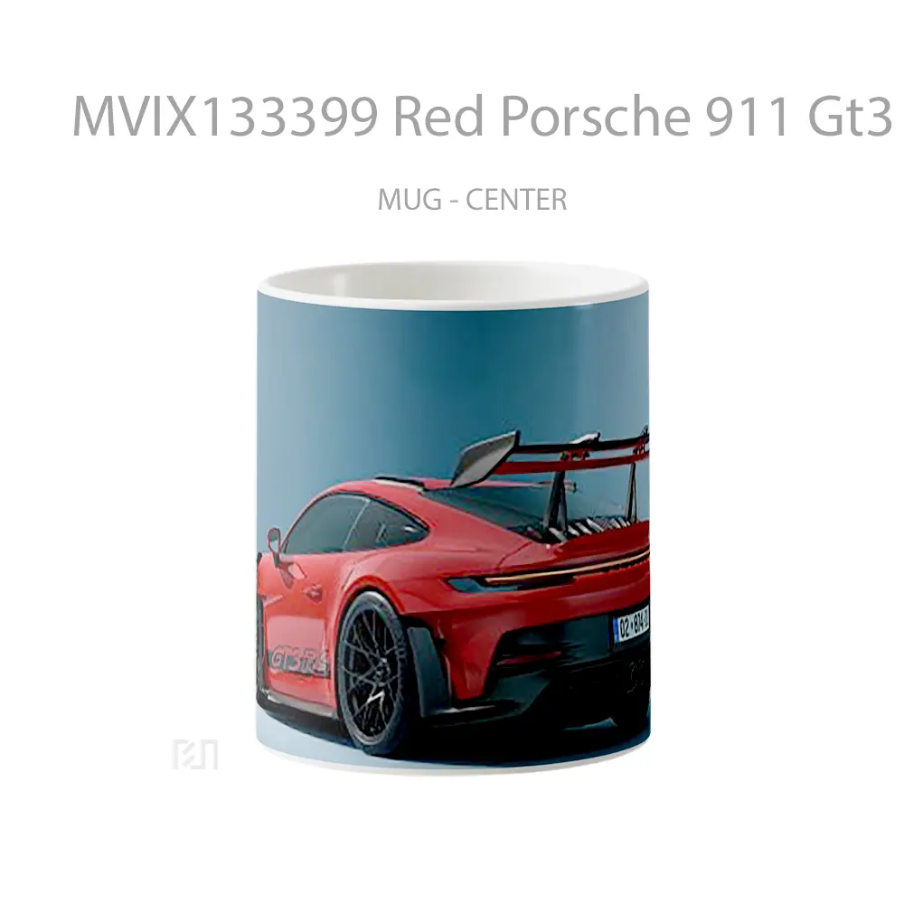 Mug Red Porsche 911 Gt3 Rs Cangkir Mobil