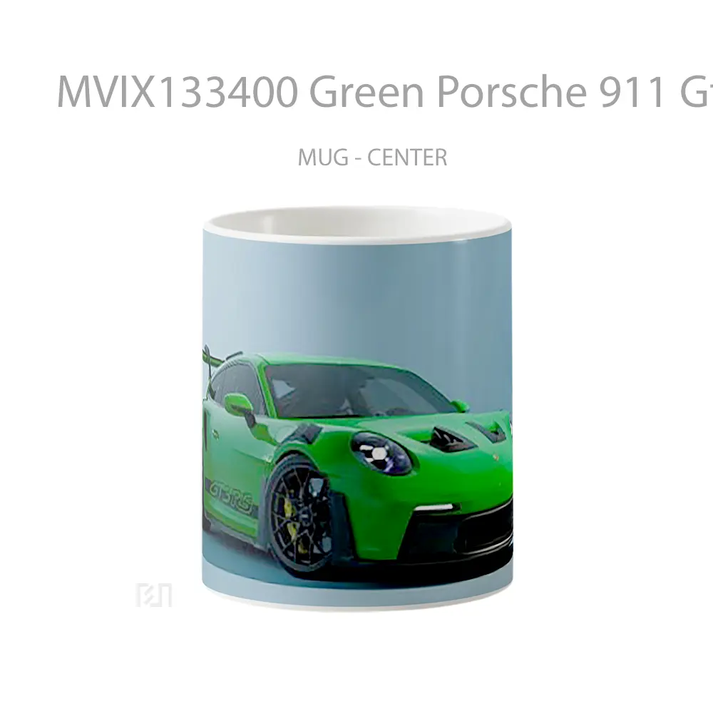 Mug Green Porsche 911 Gt3 Rs Cangkir Mobil