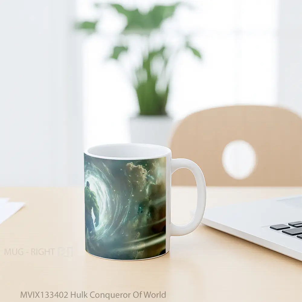 Mug Hulk Conqueror Of World Gelas Superhero - All-side / Desain