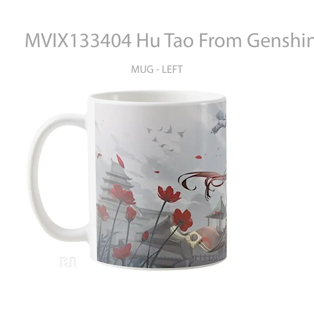 Mug Hu Tao From Genshin Impact V5 Cangkir Gamer - All-side / Desain