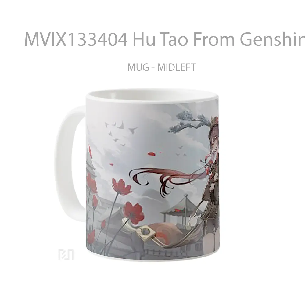Mug Hu Tao From Genshin Impact V5 Cangkir Gamer - All-side / Desain