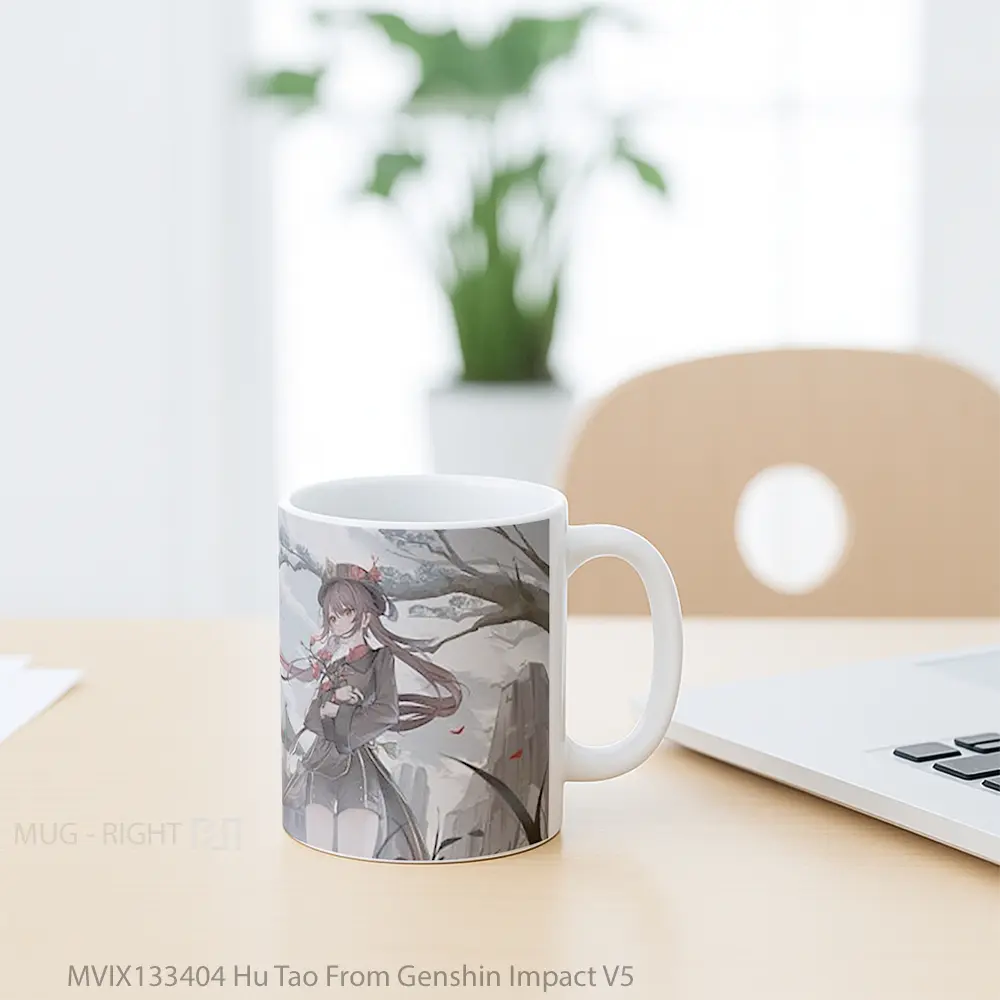 Mug Hu Tao From Genshin Impact V5 Cangkir Gamer - All-side / Desain