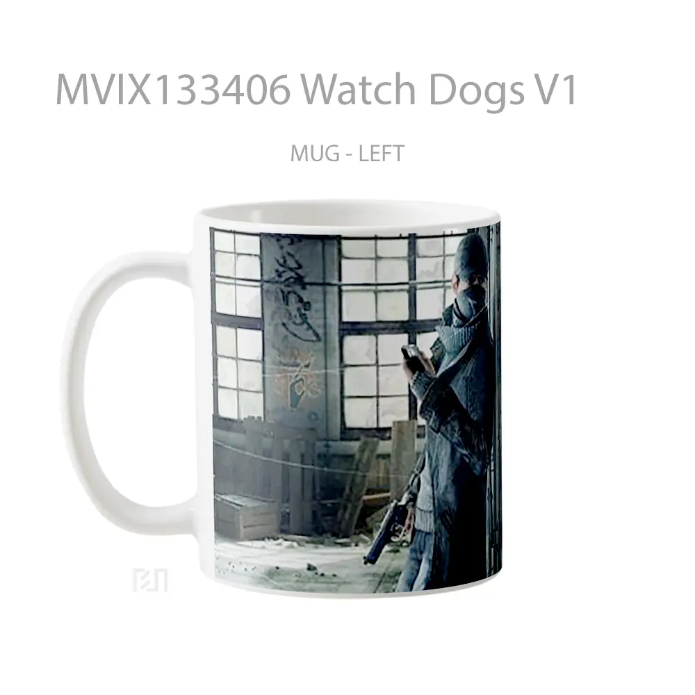 Mug Watch Dogs V1 Gelas Hewan Lucu - All-side / Desain