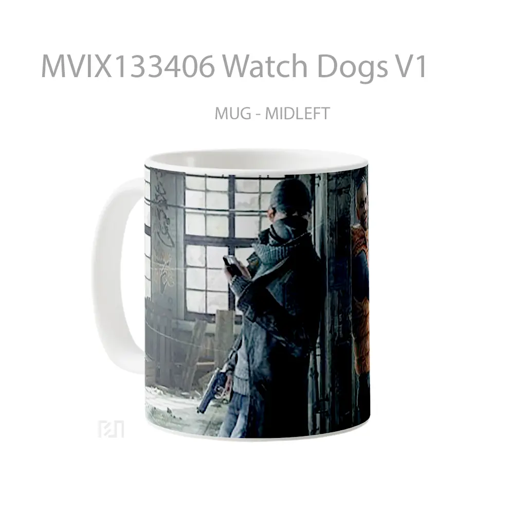 Mug Watch Dogs V1 Gelas Hewan Lucu - All-side / Desain