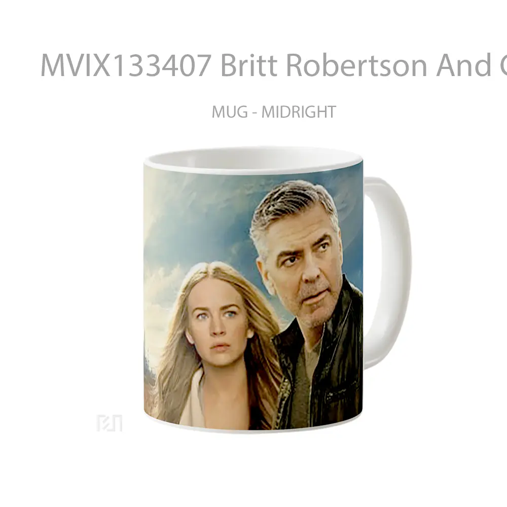 Mug Britt Robertson And George Clooney In Tomorrowland Gelas Keramik Unik - All-side / Desain