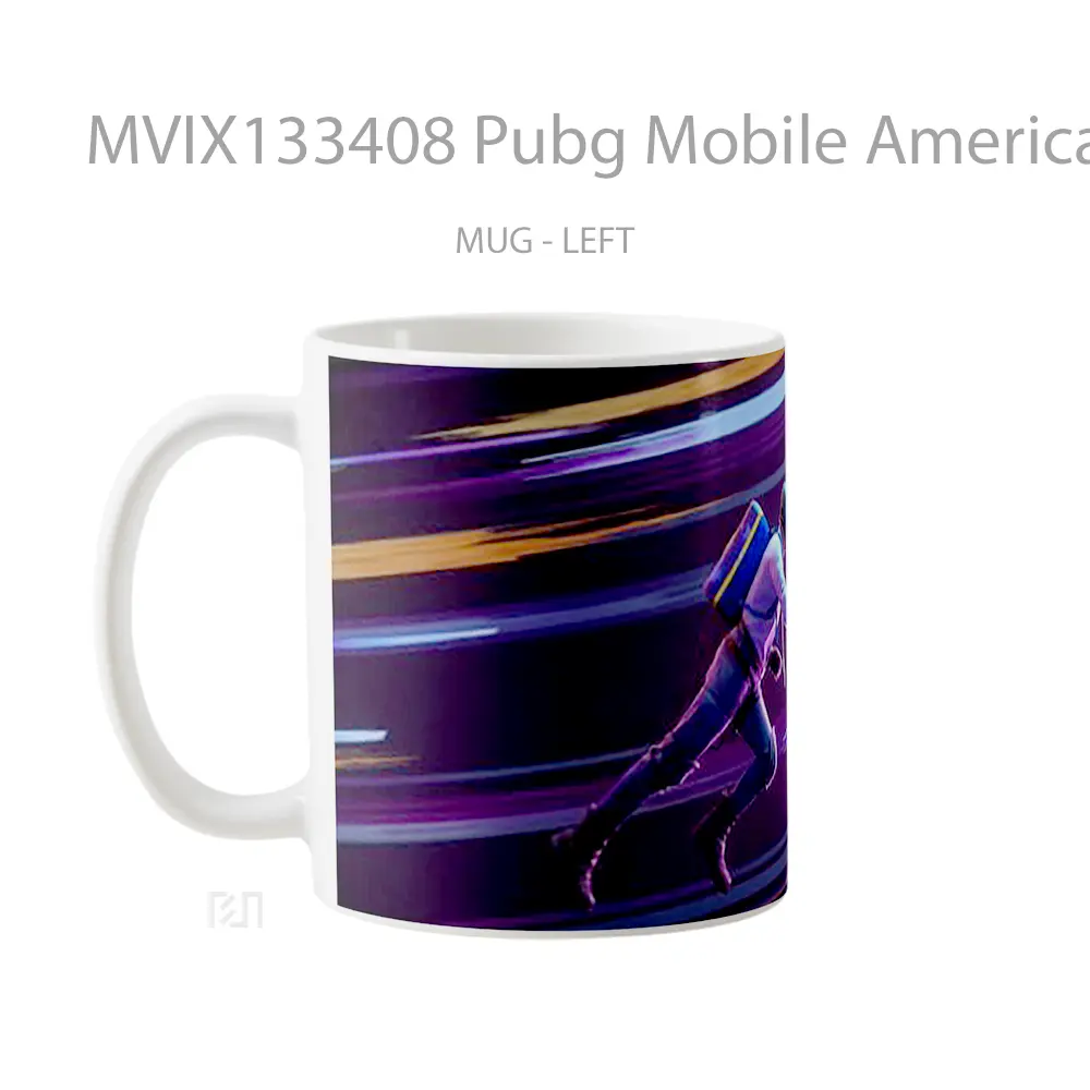Mug Pubg Mobile American Tourister Cangkir Gamer - All-side / Desain