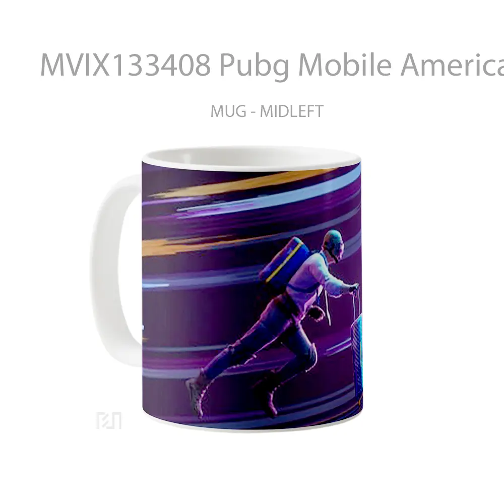 Mug Pubg Mobile American Tourister Cangkir Gamer - All-side / Desain