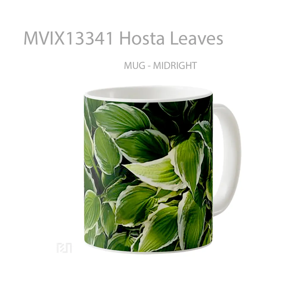 Mug Hosta Leaves Gelas Keramik Unik - All-side / Desain