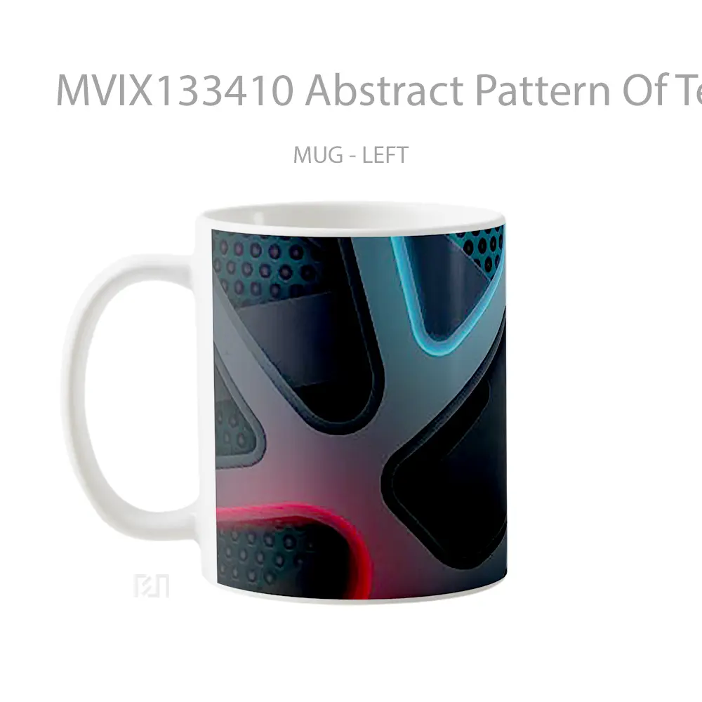 Mug Abstract Pattern Of Textures With Colored Lights Gelas Seni Modern - All-side / Desain