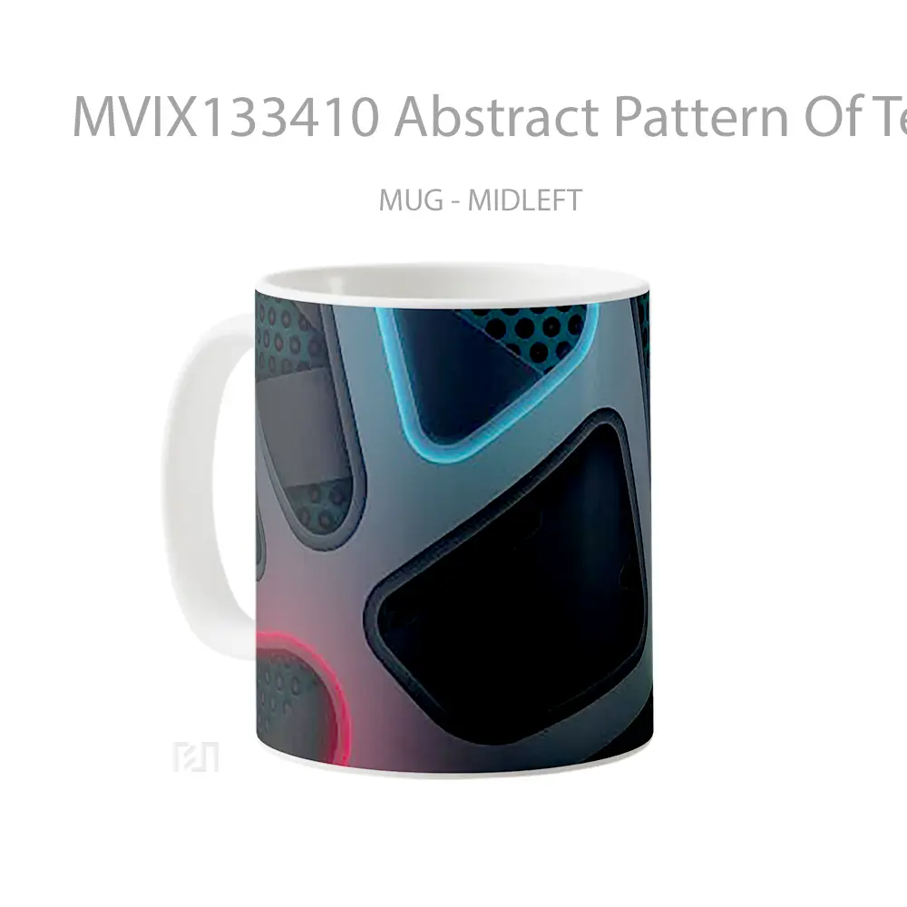 Mug Abstract Pattern Of Textures With Colored Lights Gelas Seni Modern - All-side / Desain