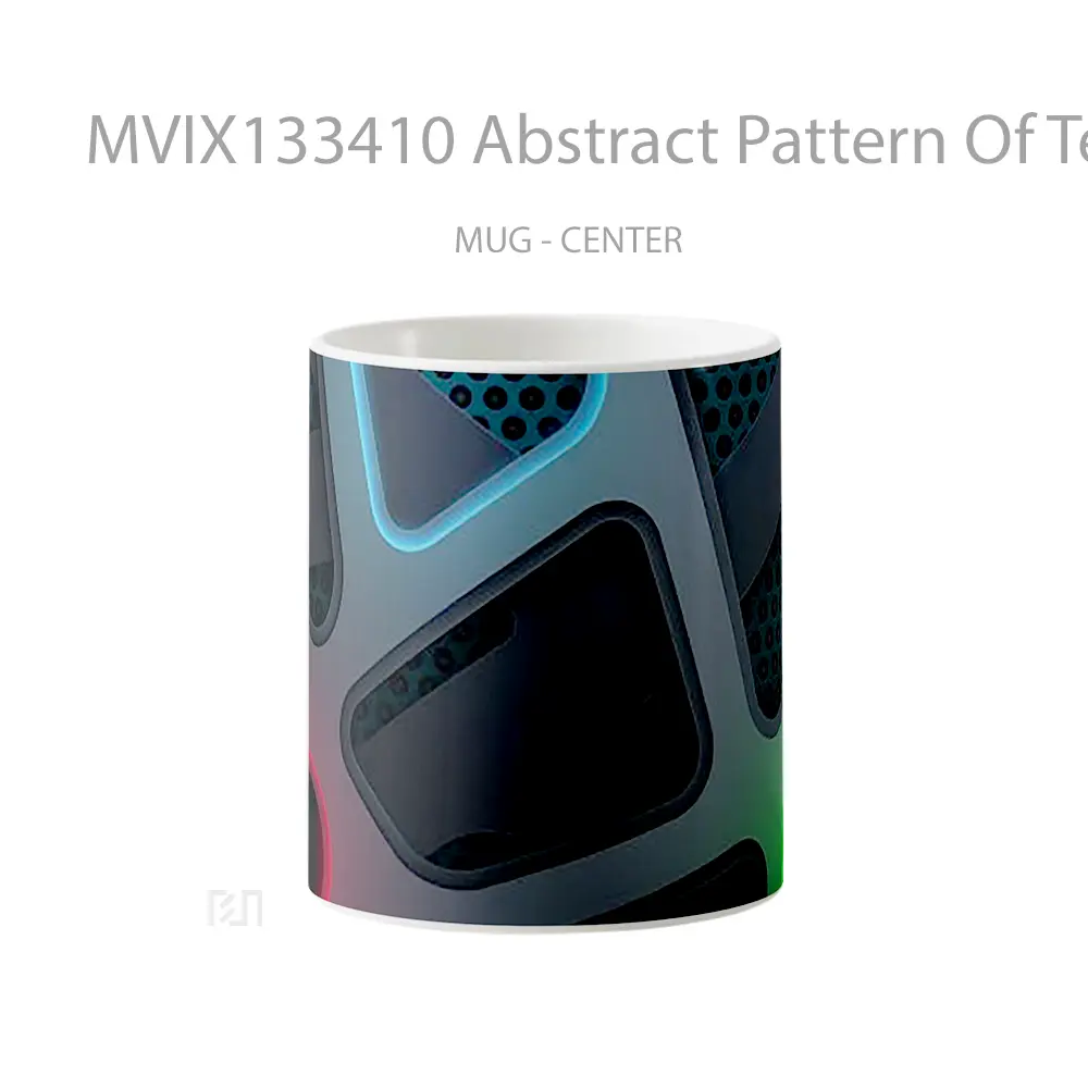 Mug Abstract Pattern Of Textures With Colored Lights Gelas Seni Modern