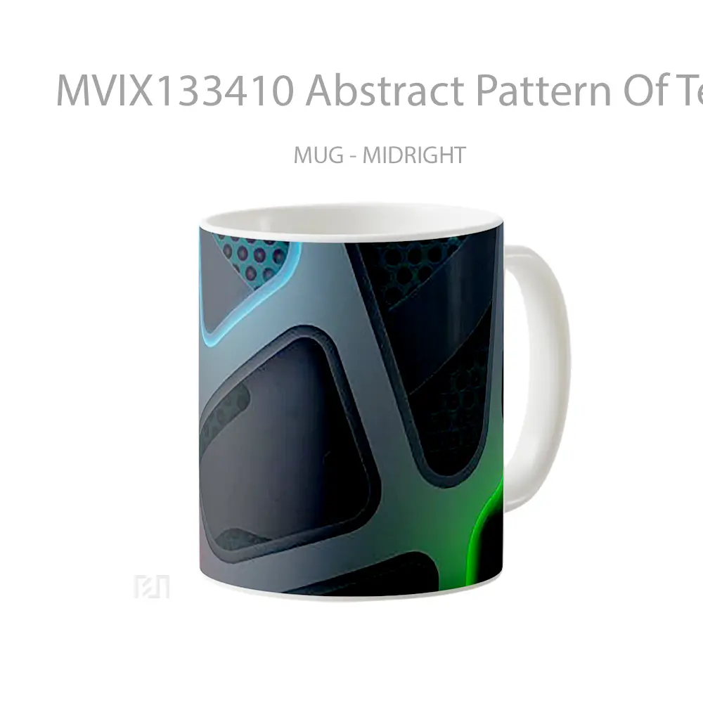 Mug Abstract Pattern Of Textures With Colored Lights Gelas Seni Modern - All-side / Desain