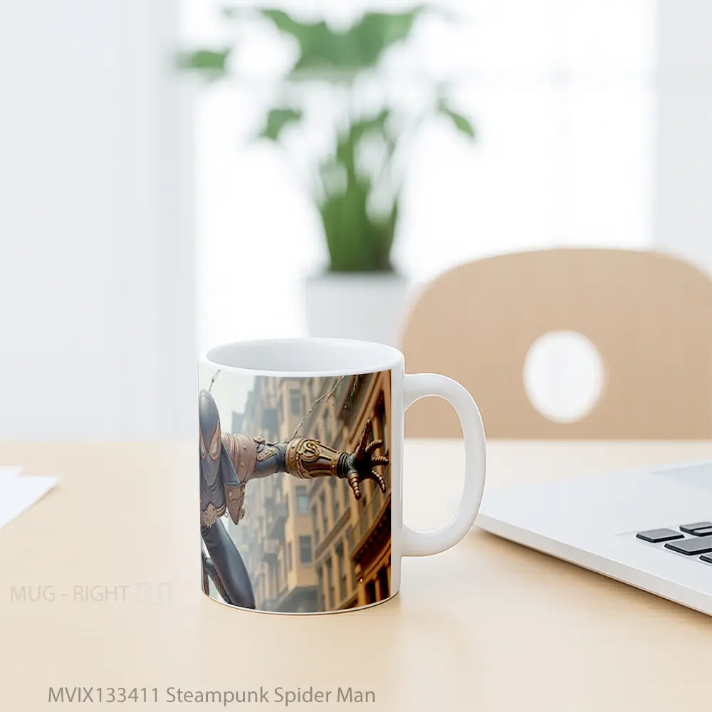 Mug Steampunk Spider Man Gelas Superhero - All-side / Desain