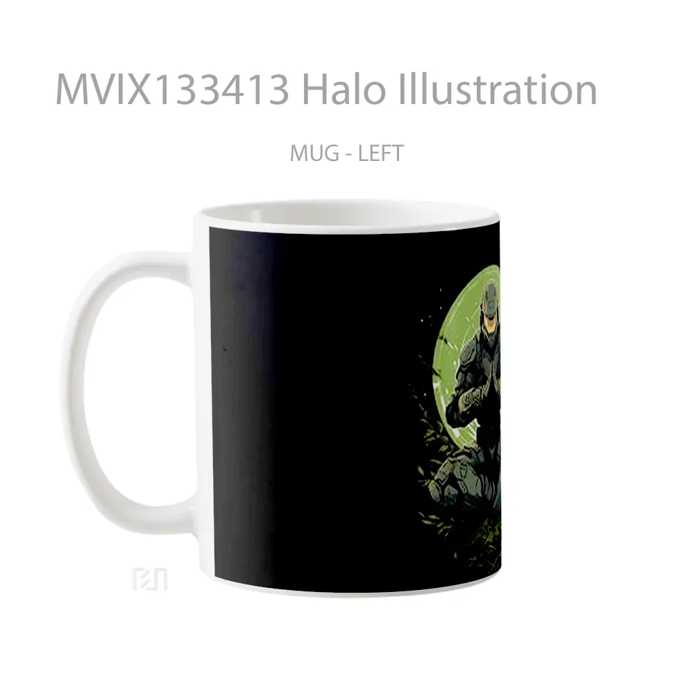 Mug Halo Illustration Cangkir Gamer - All-side / Desain