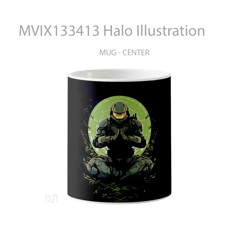 Mug Halo Illustration Cangkir Gamer
