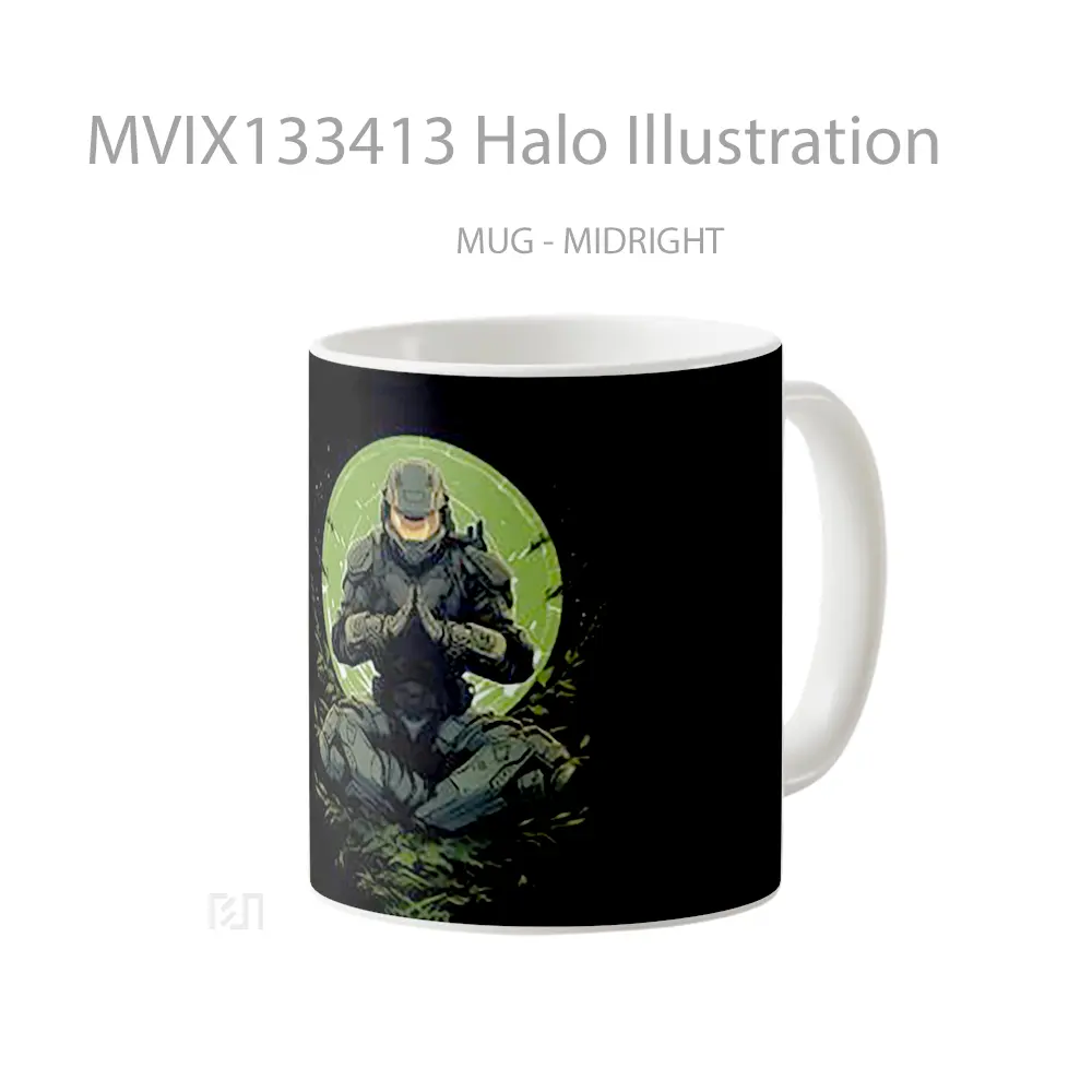 Mug Halo Illustration Cangkir Gamer - All-side / Desain
