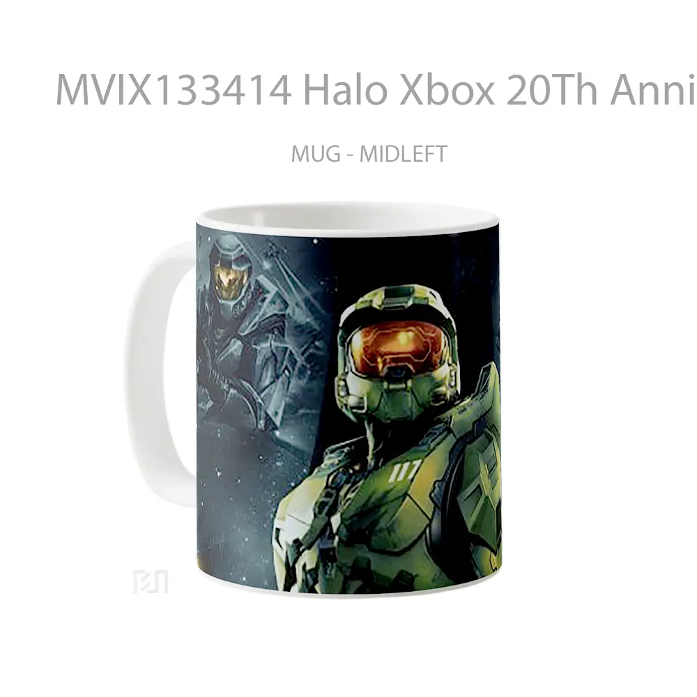 Mug Halo Xbox 20Th Anniversary Cangkir Gamer - All-side / Desain