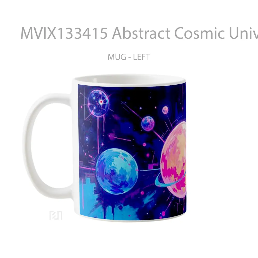 Mug Abstract Cosmic Universe Illustration Gelas Seni Modern - All-side / Desain