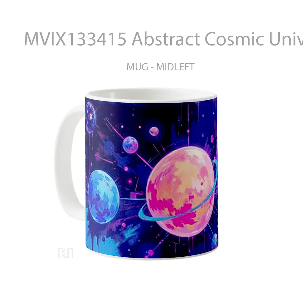 Mug Abstract Cosmic Universe Illustration Gelas Seni Modern - All-side / Desain