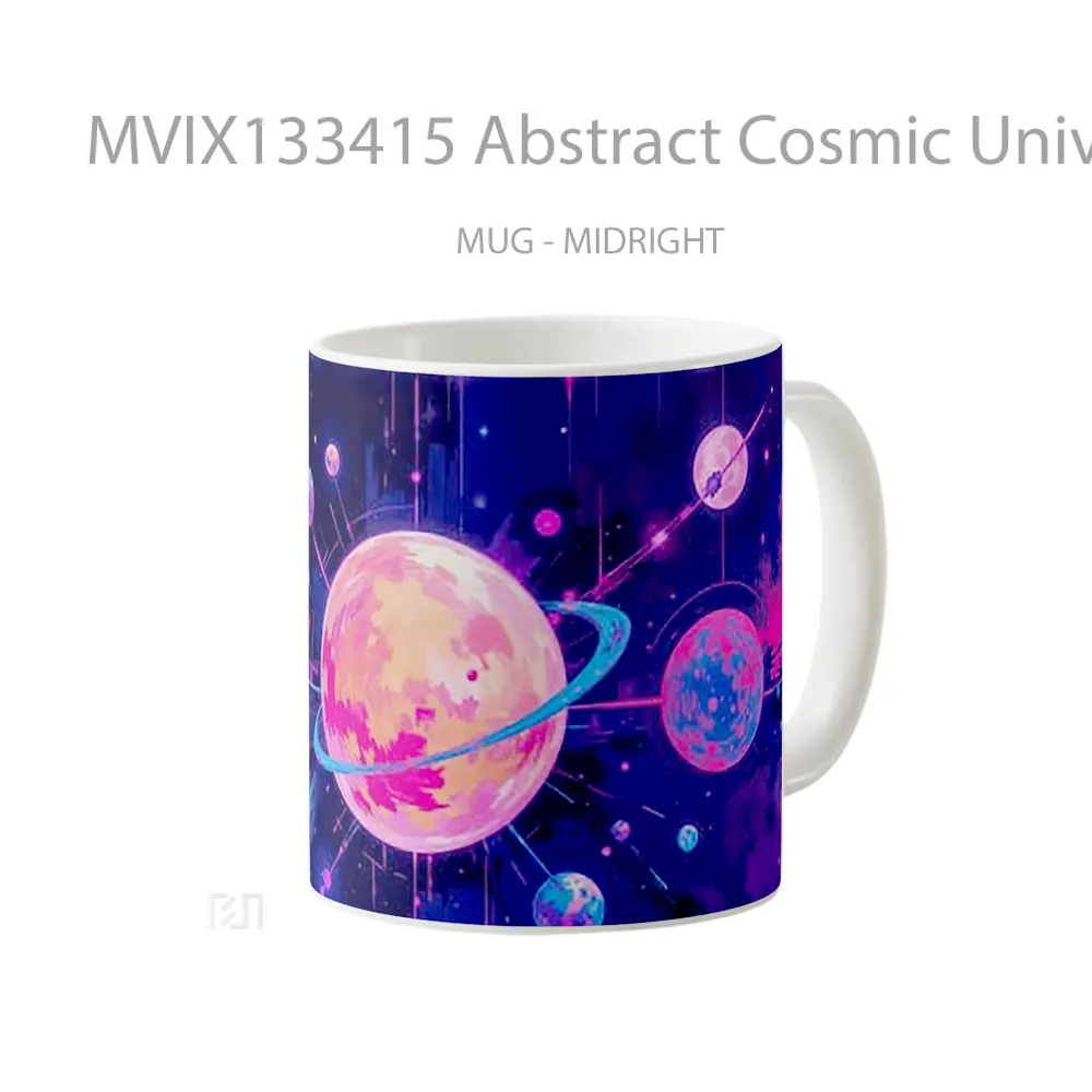 Mug Abstract Cosmic Universe Illustration Gelas Seni Modern - All-side / Desain