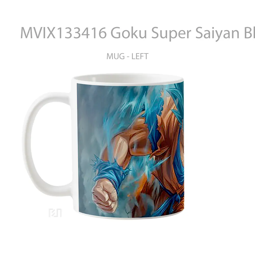 Mug Goku Super Saiyan Blue V1 Cangkir Anime - All-side / Desain