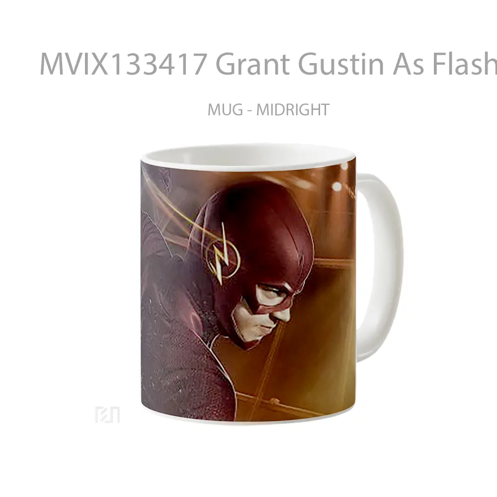Mug Grant Gustin As Flash Gelas Superhero - All-side / Desain