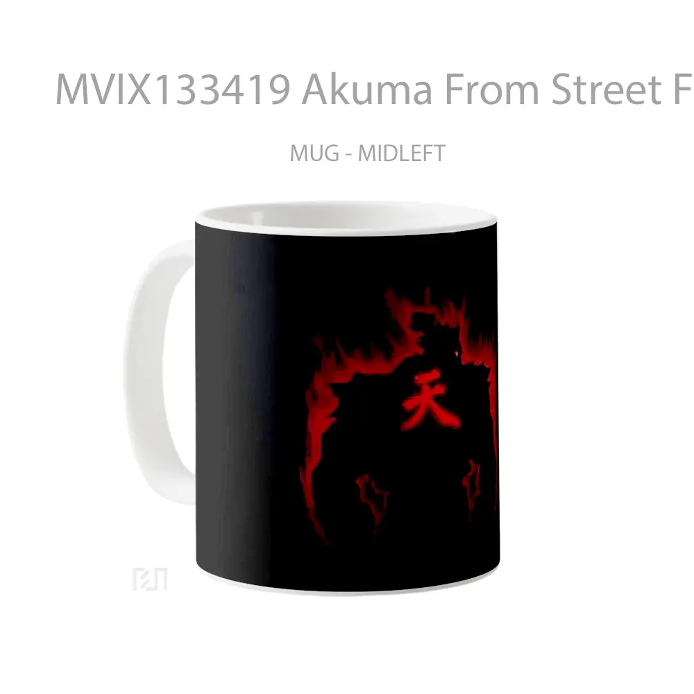 Mug Akuma From Street Fighter V1 Cangkir Gamer - All-side / Desain
