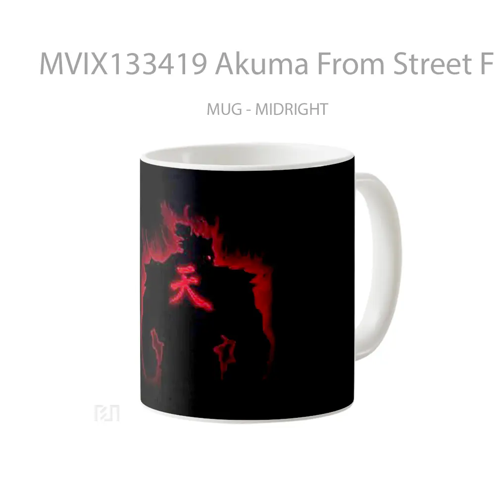 Mug Akuma From Street Fighter V1 Cangkir Gamer - All-side / Desain