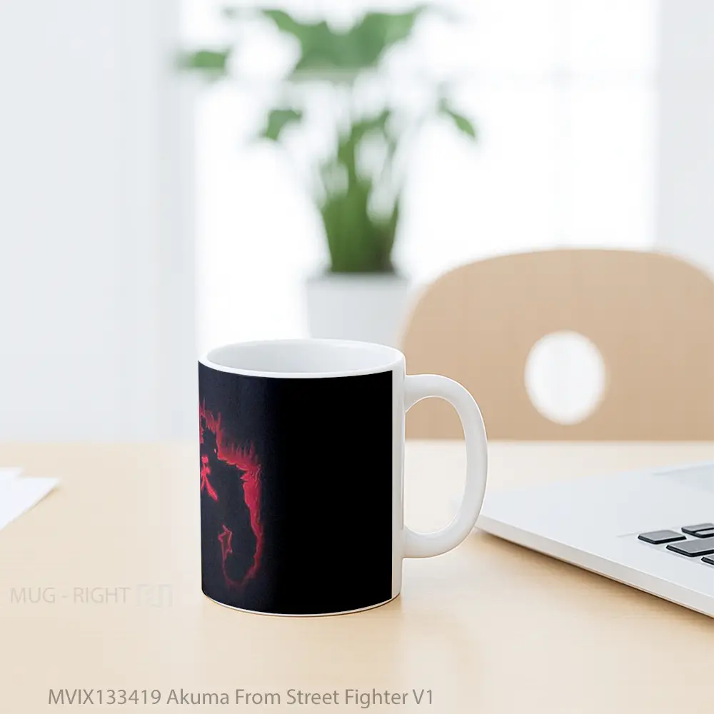 Mug Akuma From Street Fighter V1 Cangkir Gamer - All-side / Desain