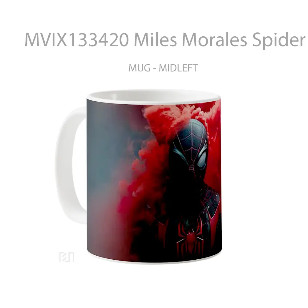 Mug Miles Morales Spider Man V4 Gelas Superhero - All-side / Desain