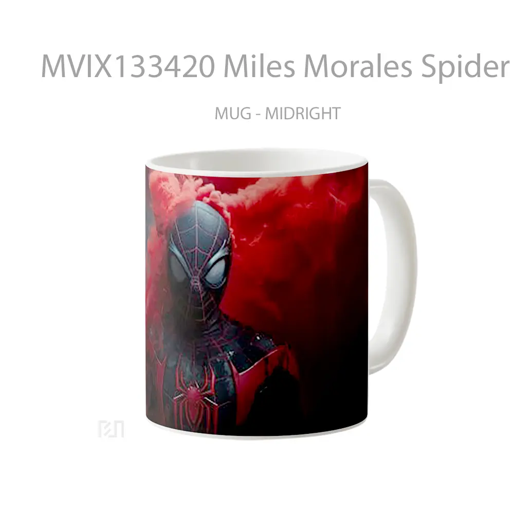 Mug Miles Morales Spider Man V4 Gelas Superhero - All-side / Desain