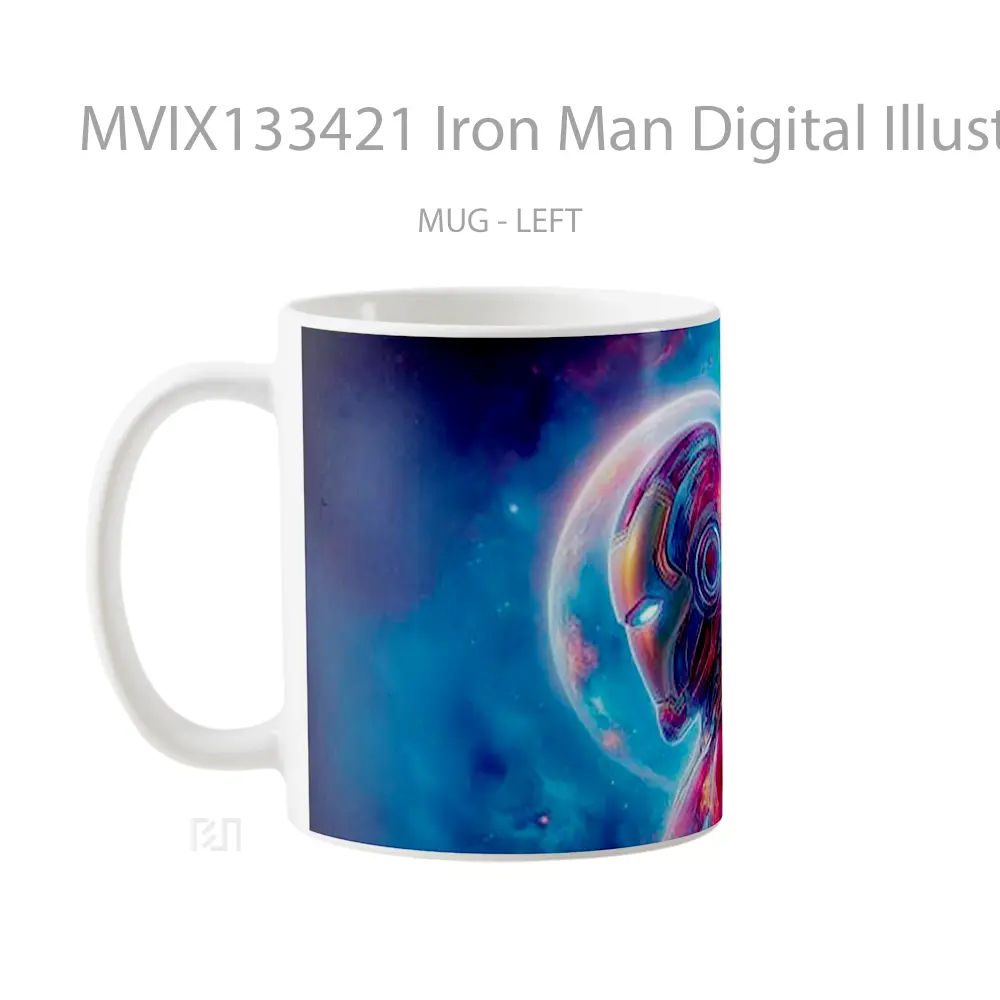 Mug Iron Man Digital Illustration Gelas Superhero - All-side / Desain