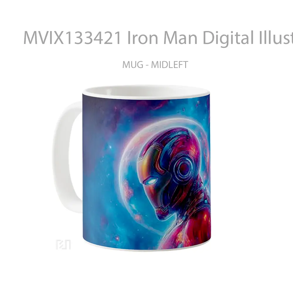 Mug Iron Man Digital Illustration Gelas Superhero - All-side / Desain