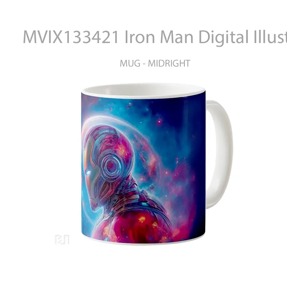 Mug Iron Man Digital Illustration Gelas Superhero - All-side / Desain
