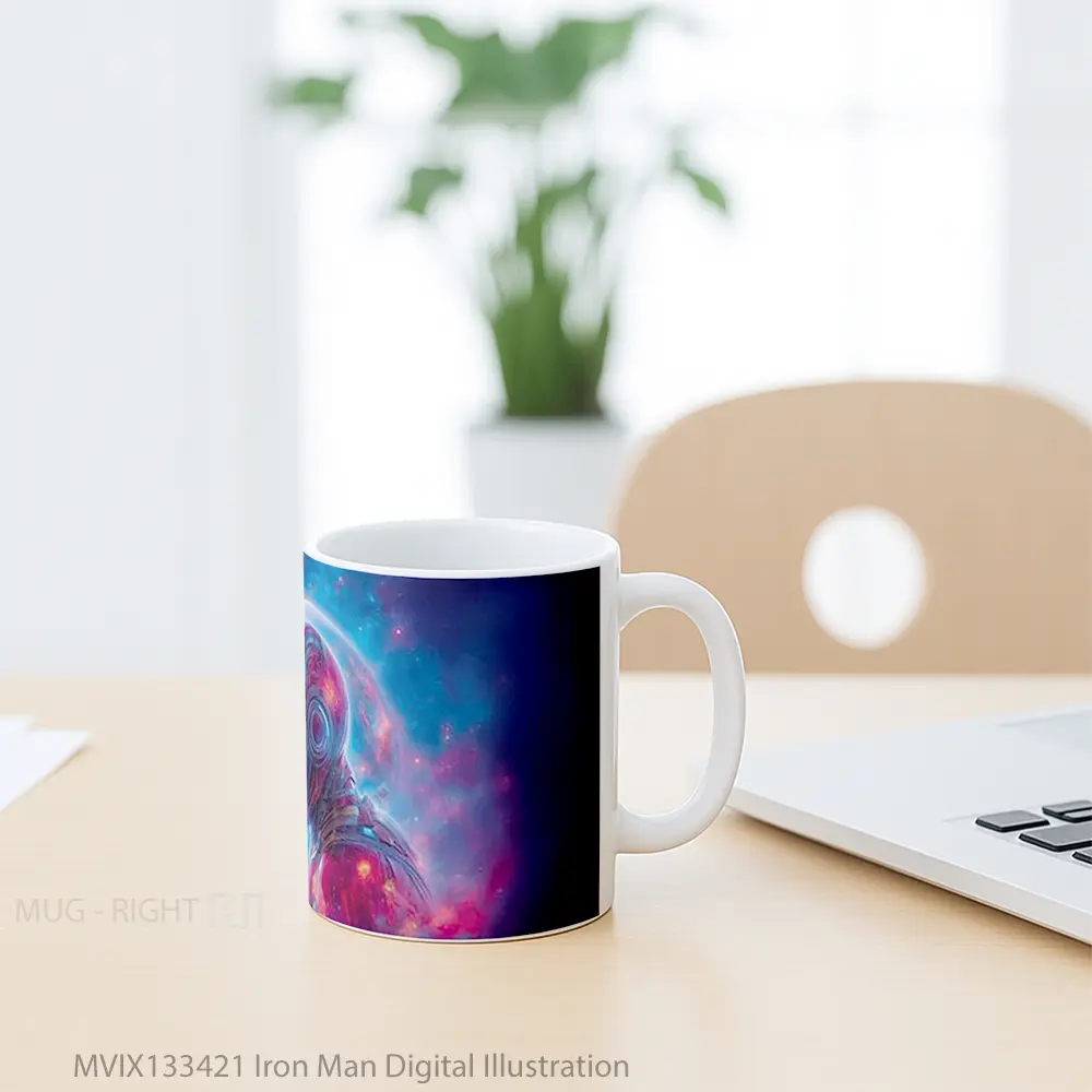 Mug Iron Man Digital Illustration Gelas Superhero - All-side / Desain
