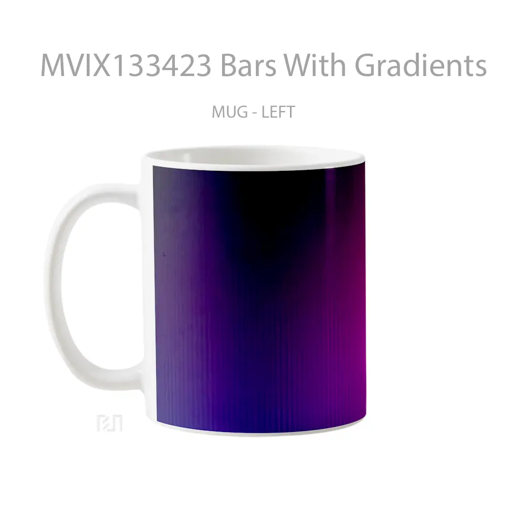 Mug Bars With Gradients Gelas Keramik Unik - All-side / Desain