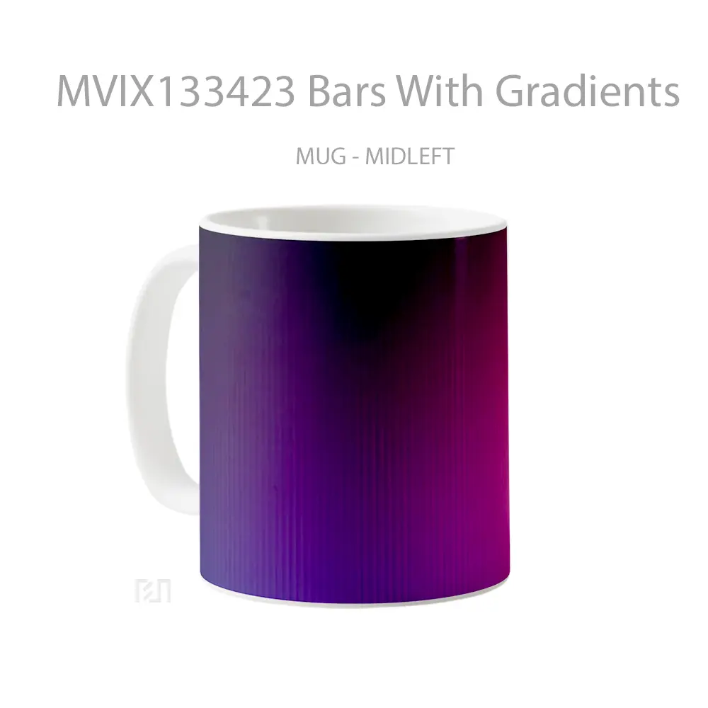 Mug Bars With Gradients Gelas Keramik Unik - All-side / Desain