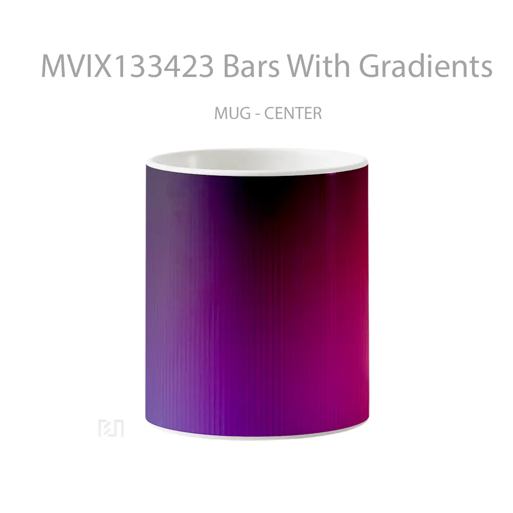 Mug Bars With Gradients Gelas Keramik Unik