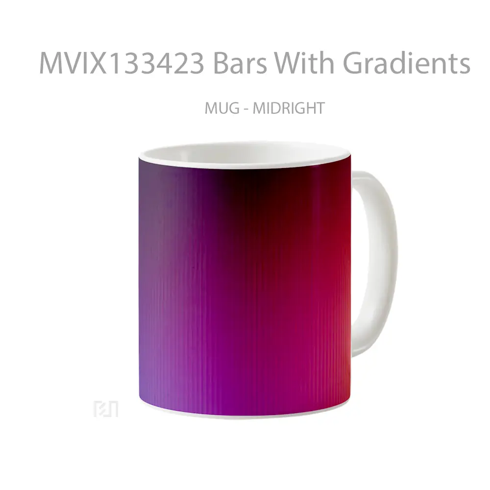 Mug Bars With Gradients Gelas Keramik Unik - All-side / Desain
