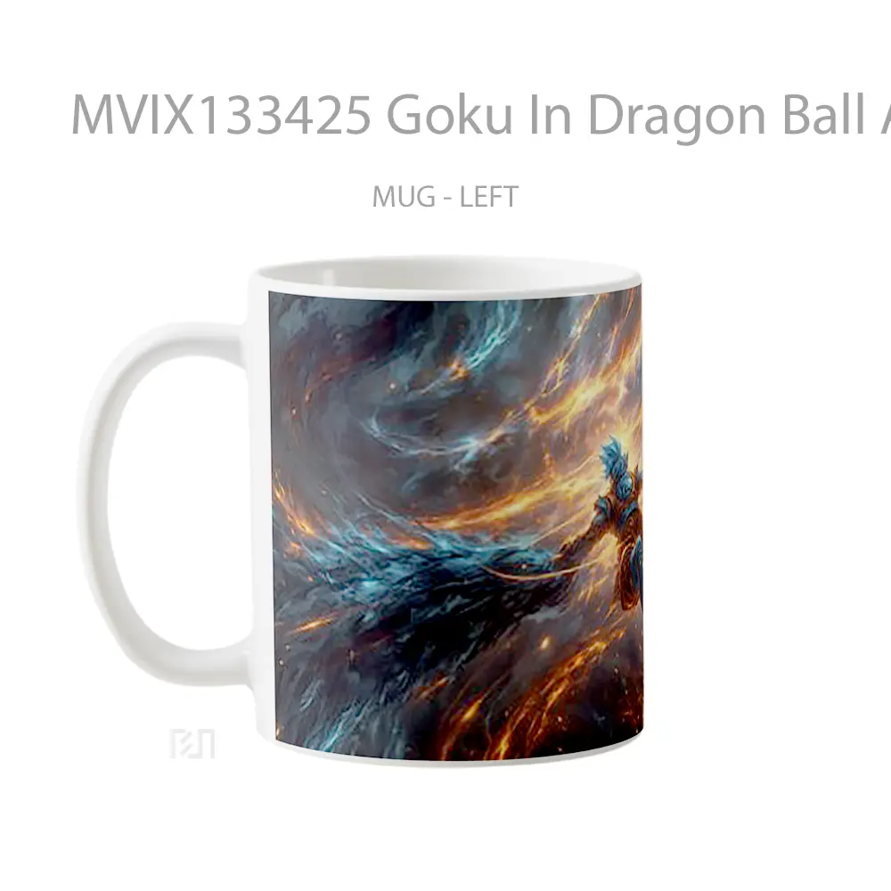 Mug Goku In Dragon Ball Abstract Cangkir Anime - All-side / Desain