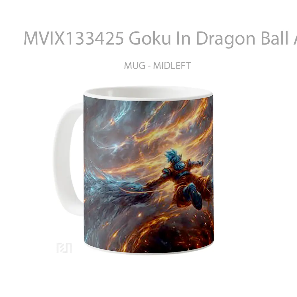 Mug Goku In Dragon Ball Abstract Cangkir Anime - All-side / Desain