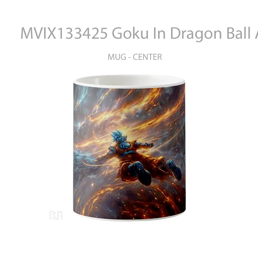Mug Goku In Dragon Ball Abstract Cangkir Anime