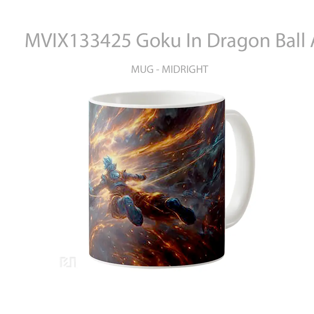 Mug Goku In Dragon Ball Abstract Cangkir Anime - All-side / Desain