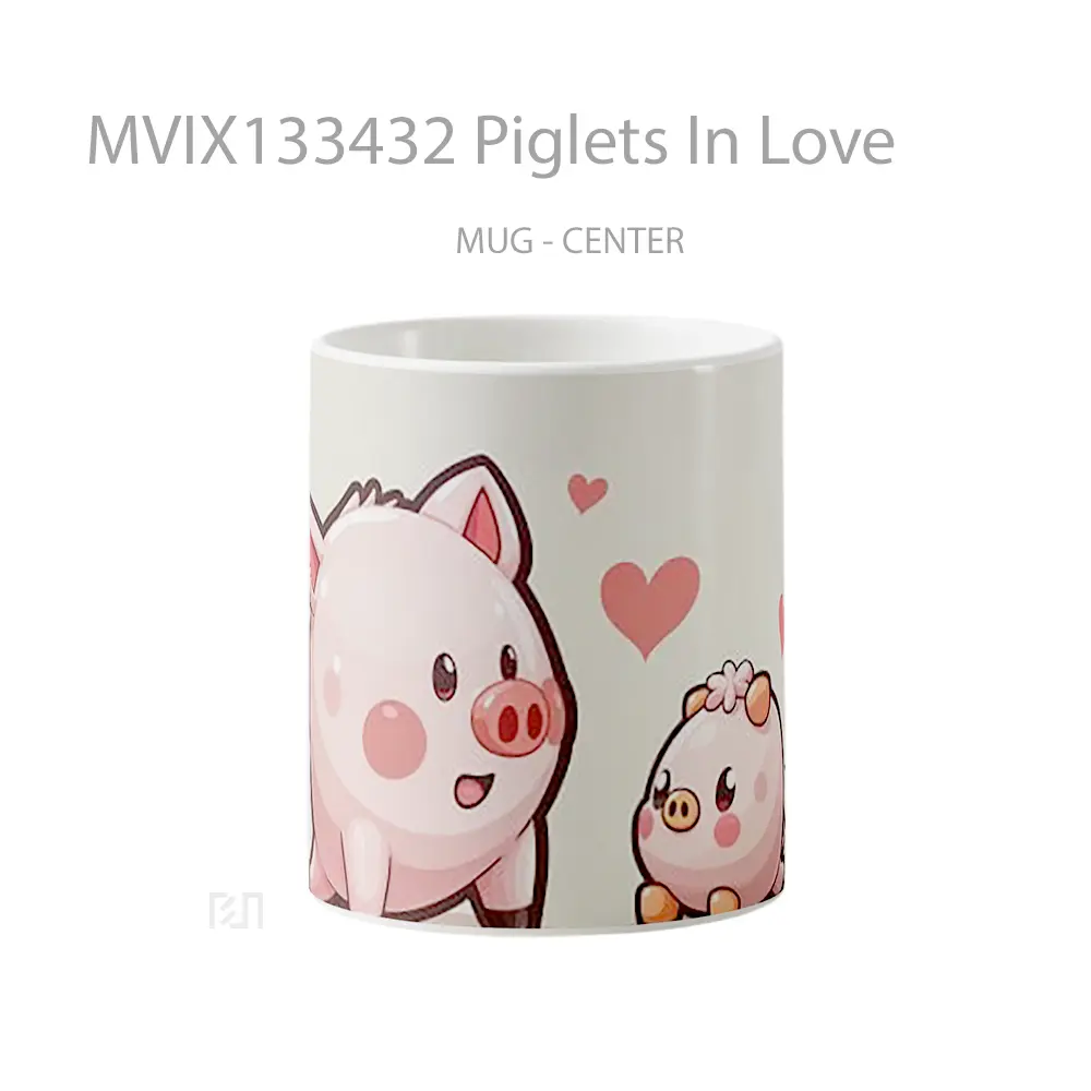 Mug Piglets In Love Gelas Hewan Lucu