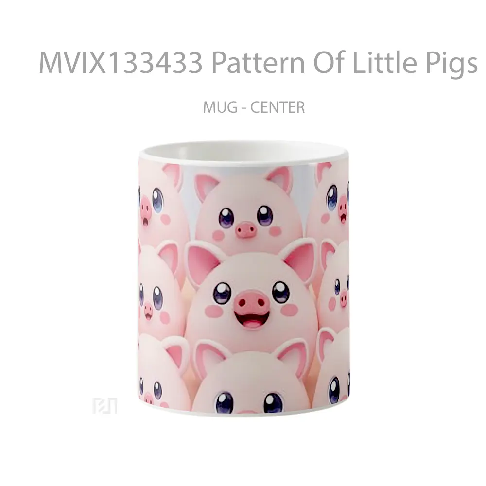 Mug Pattern Of Little Pigs Gelas Hewan Lucu
