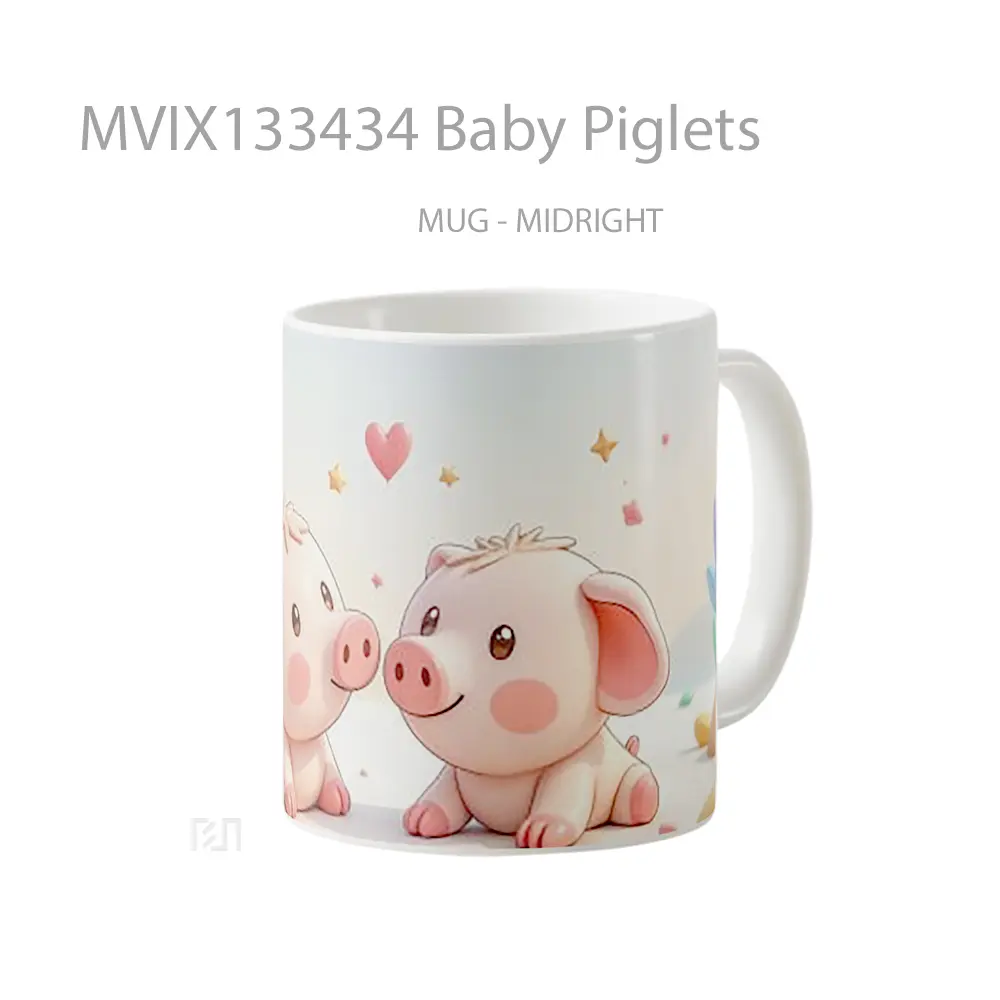 Mug Baby Piglets Gelas Hewan Lucu - All-side / Desain