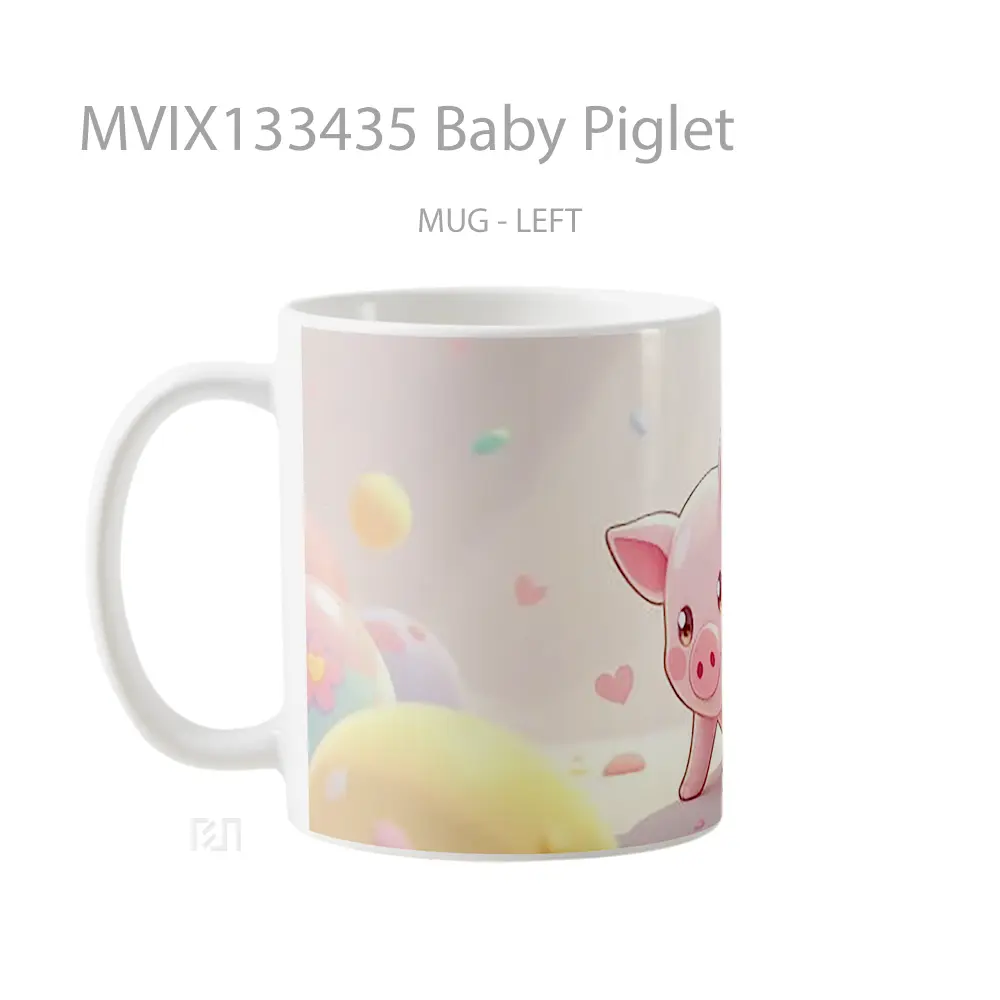 Mug Baby Piglet Gelas Hewan Lucu - All-side / Desain