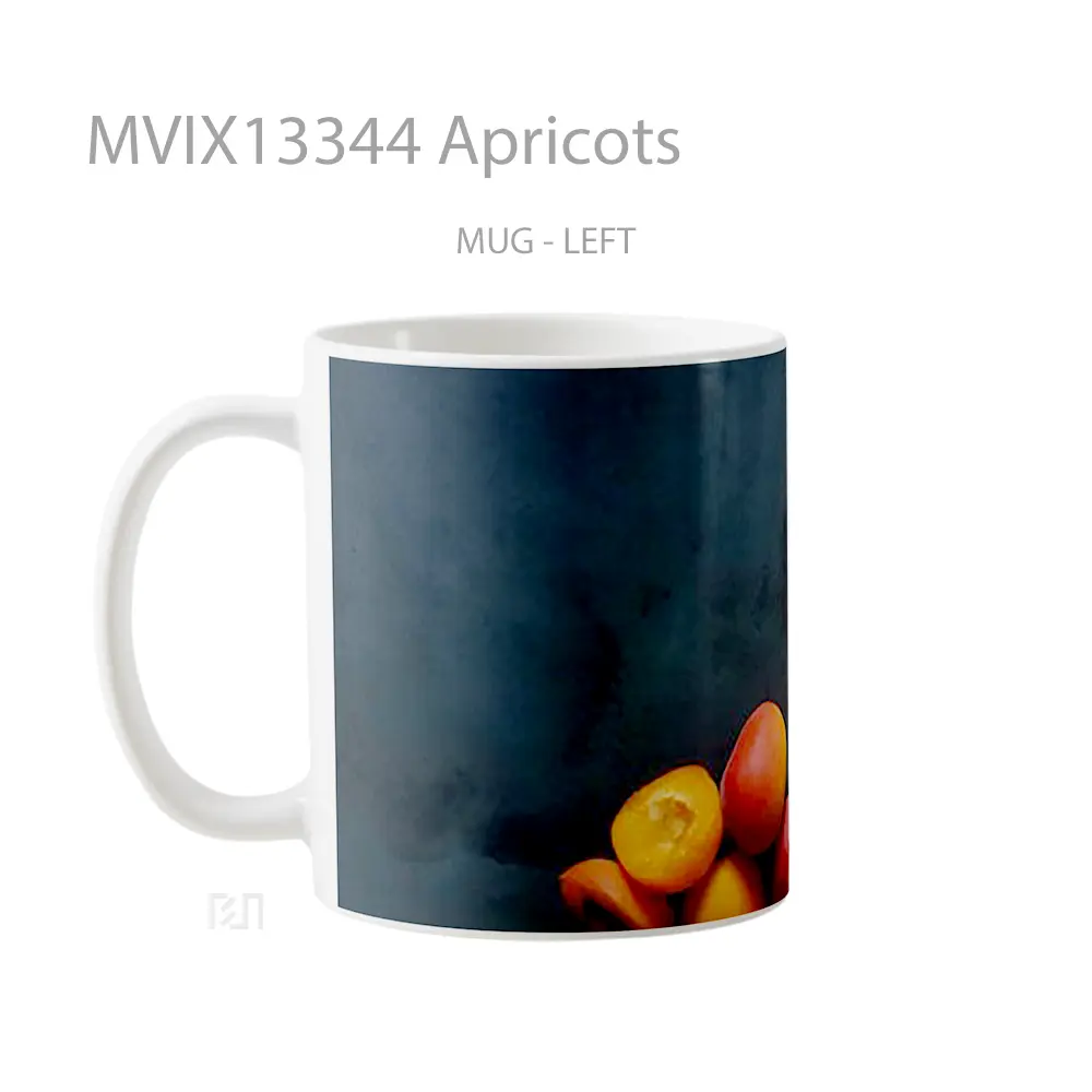 Mug Apricots Gelas Keramik Unik - All-side / Desain