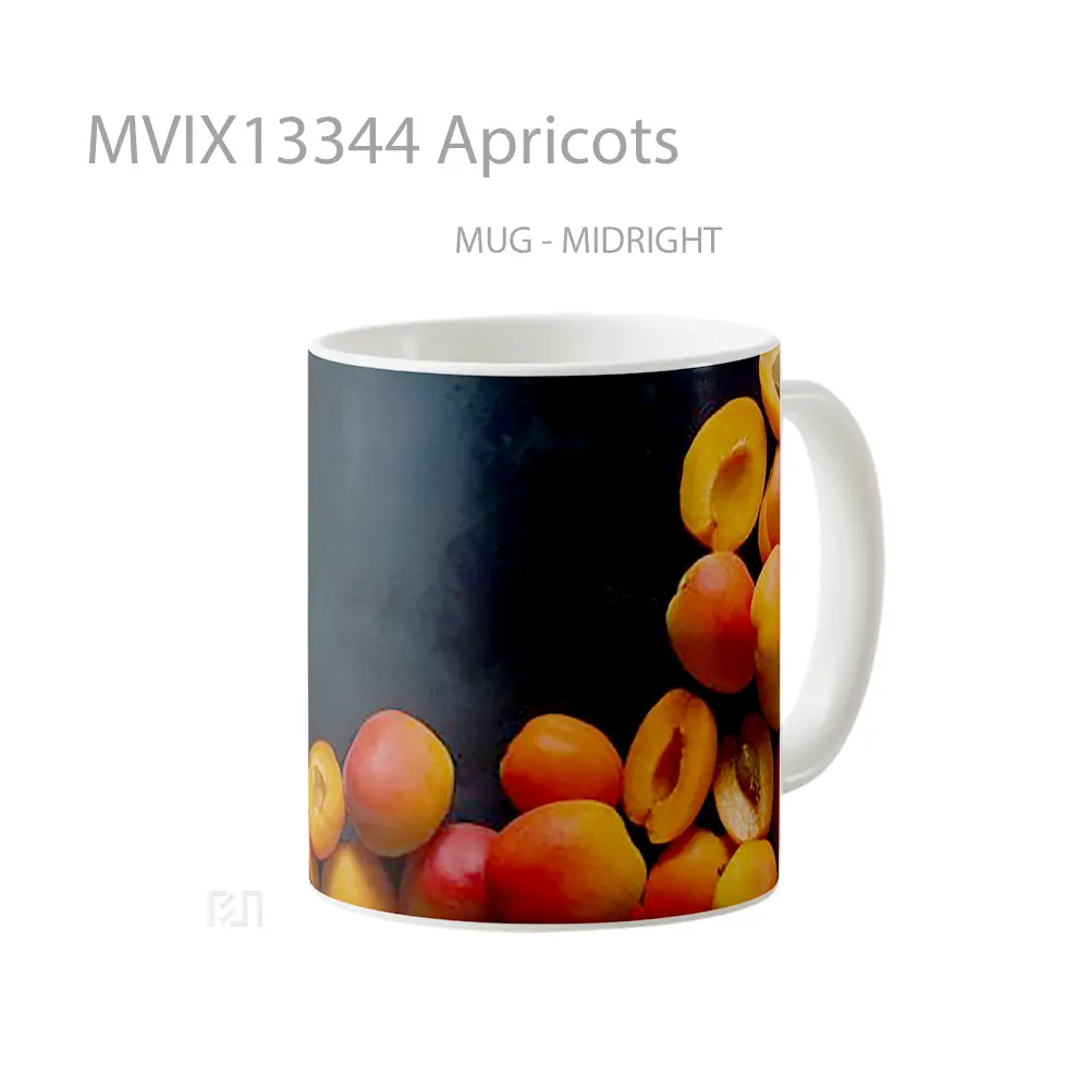 Mug Apricots Gelas Keramik Unik - All-side / Desain