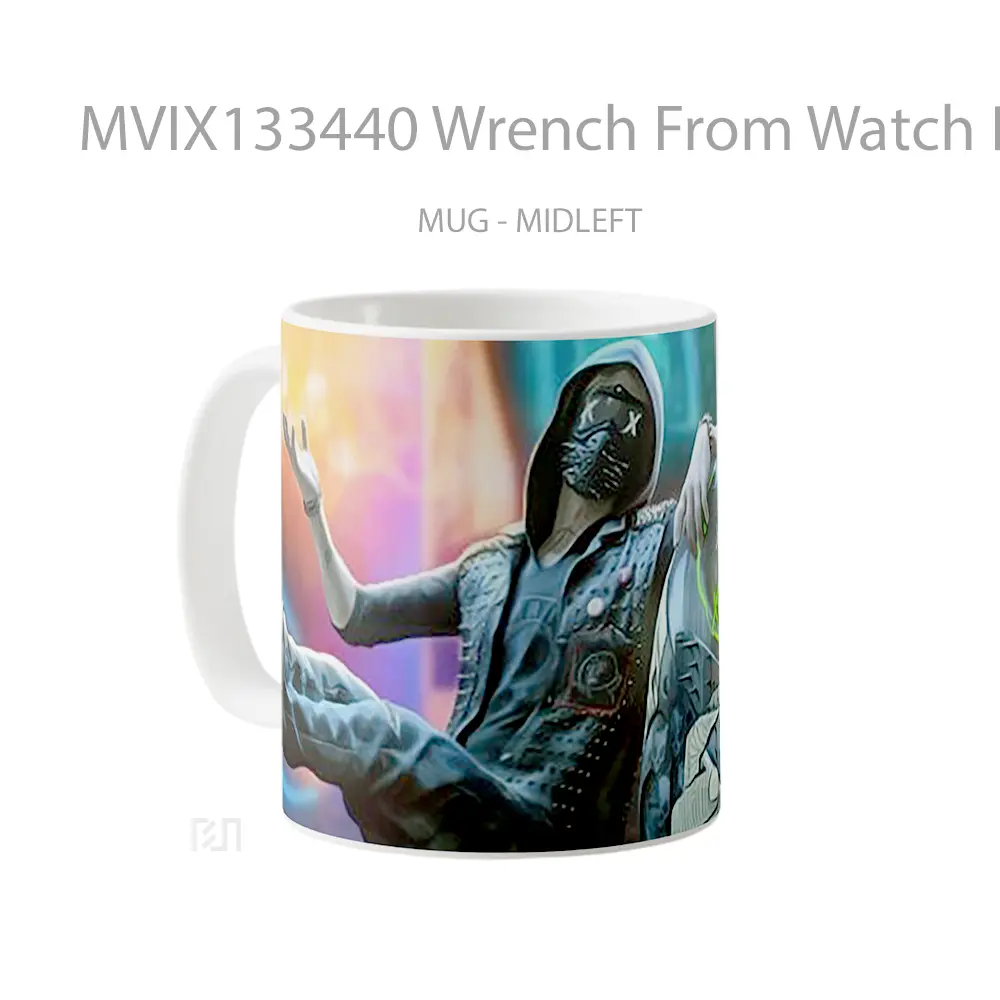 Mug Wrench From Watch Dogs 2 V1 Gelas Hewan Lucu - All-side / Desain